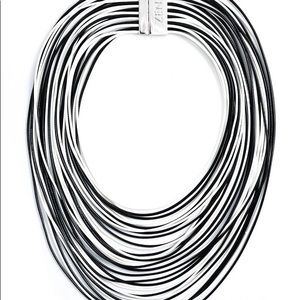 Faux Leather Rope Statement Necklace